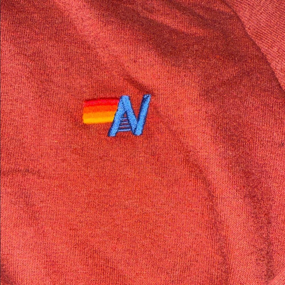 Aviator Nation Burgundy Sweatsuit set with Rainbow Accents - Picture 2 of 8